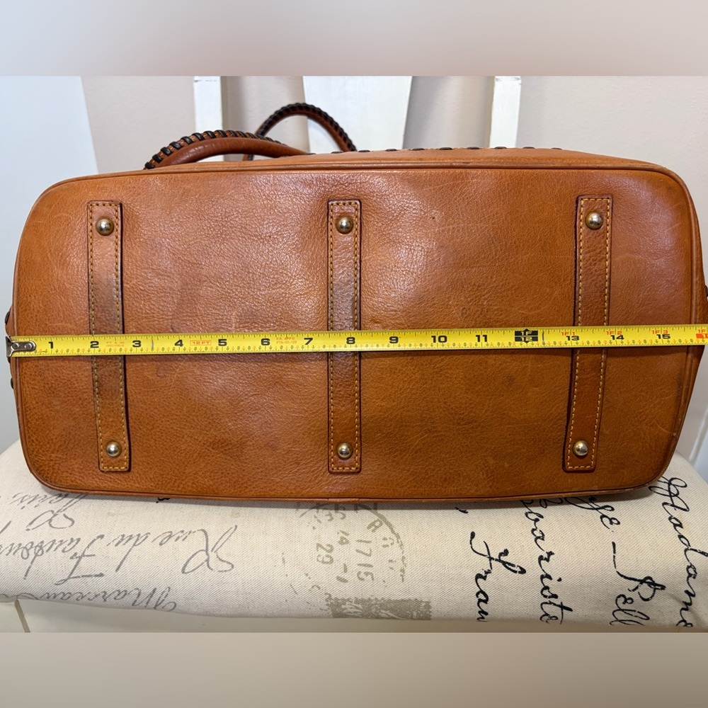 Vintage Dooney & Bourke Florentine Leather Double Handle Toggle Bag - Picture 9 of 15